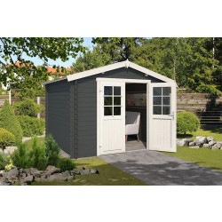 Outdoor Life Products | Tuinhuis Norah 275 x 275 | Gecoat | Carbon Grey-Wit